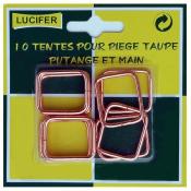 LUCIFER Carte de 10 tentes pour pige  taupe putange et  main MASY