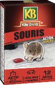 Pates Appat Anti Souris - 120gr 12 x 10g Home Defense SOURIPAT KB 